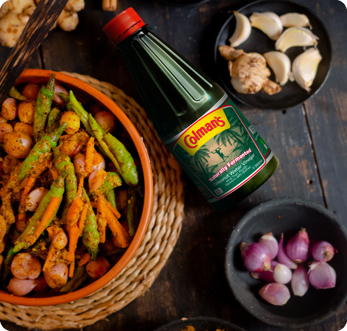 Sinhala Achcharu made with Colman’s Natural Coconut Vinegar